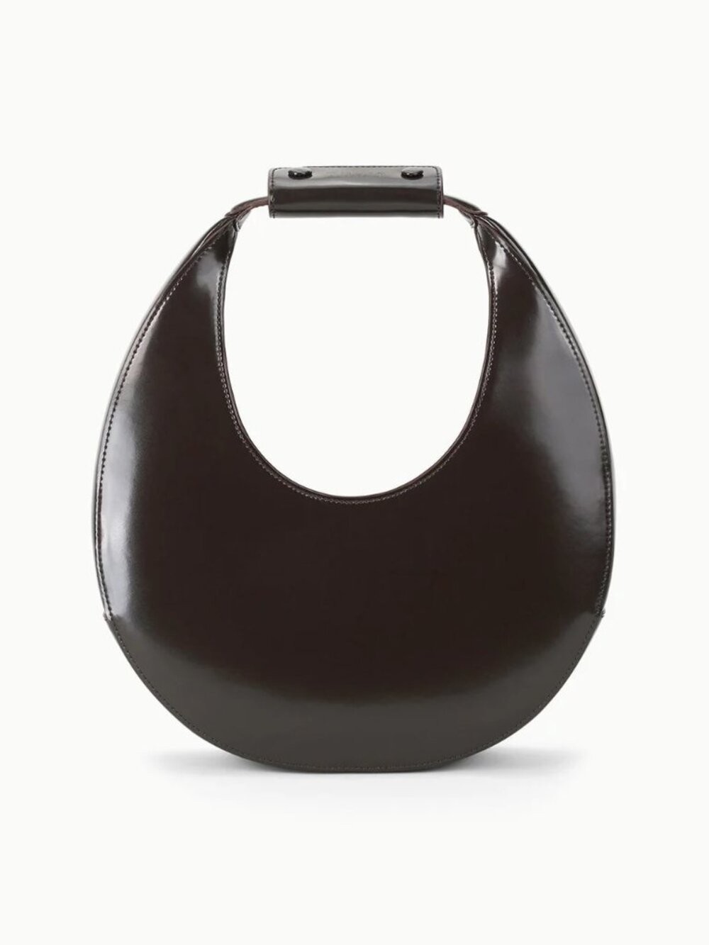 Staud Moon Tote Bag in Espresso Leather